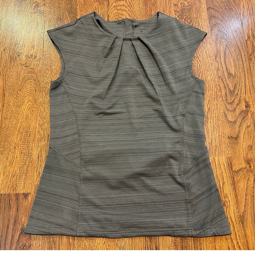 Athleta Stinson Back Zip Running Top Women’s Small Gray Athletic Activewear